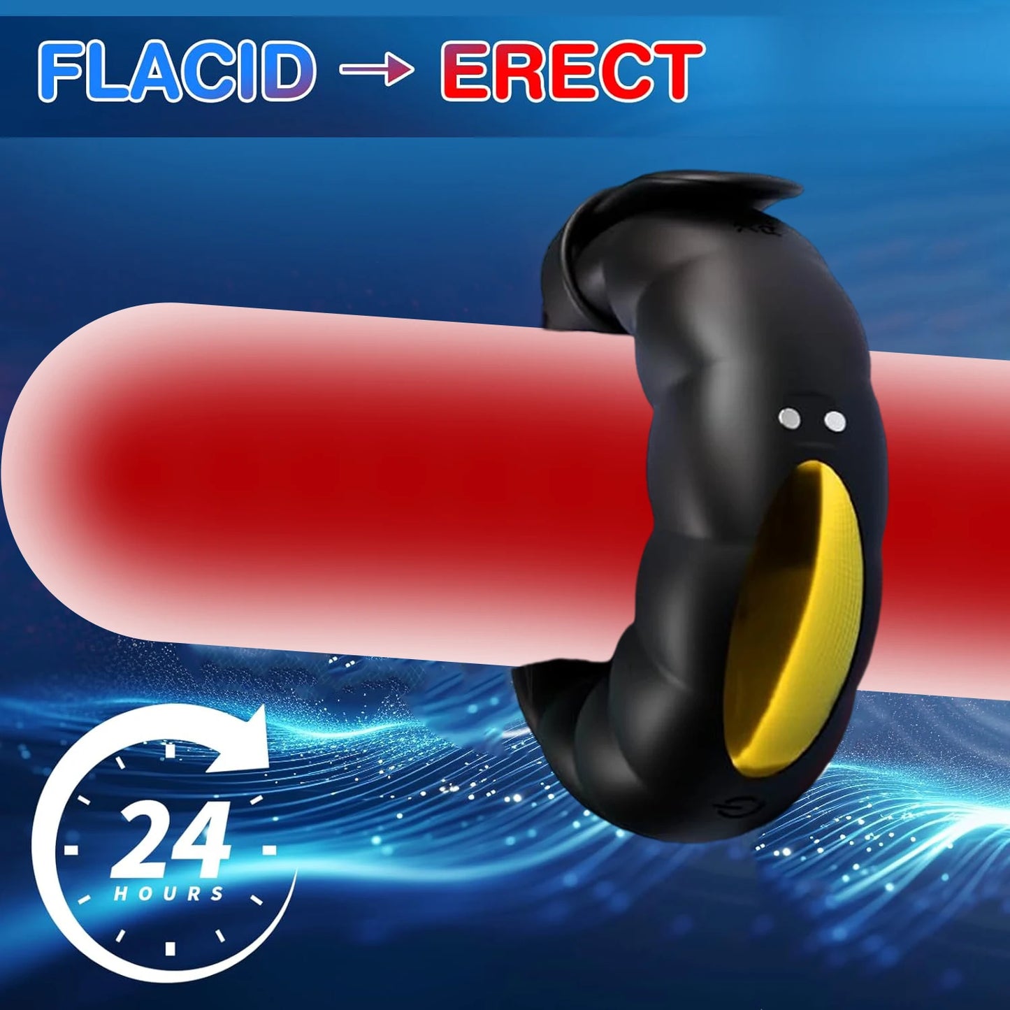 Vibrating Cock Ring Male Sex Toys Powerful Penis Ring Vibrator Adjustable Buckle Adult Sex Toys Games for Men Women Couples
