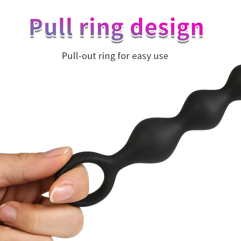 Anal Beads Sex Toys for Women Anal Sex Toy Gay Anus Dilator Men Prostate Massager Smooth Silicone Butt Plug for Couples Sex Shop