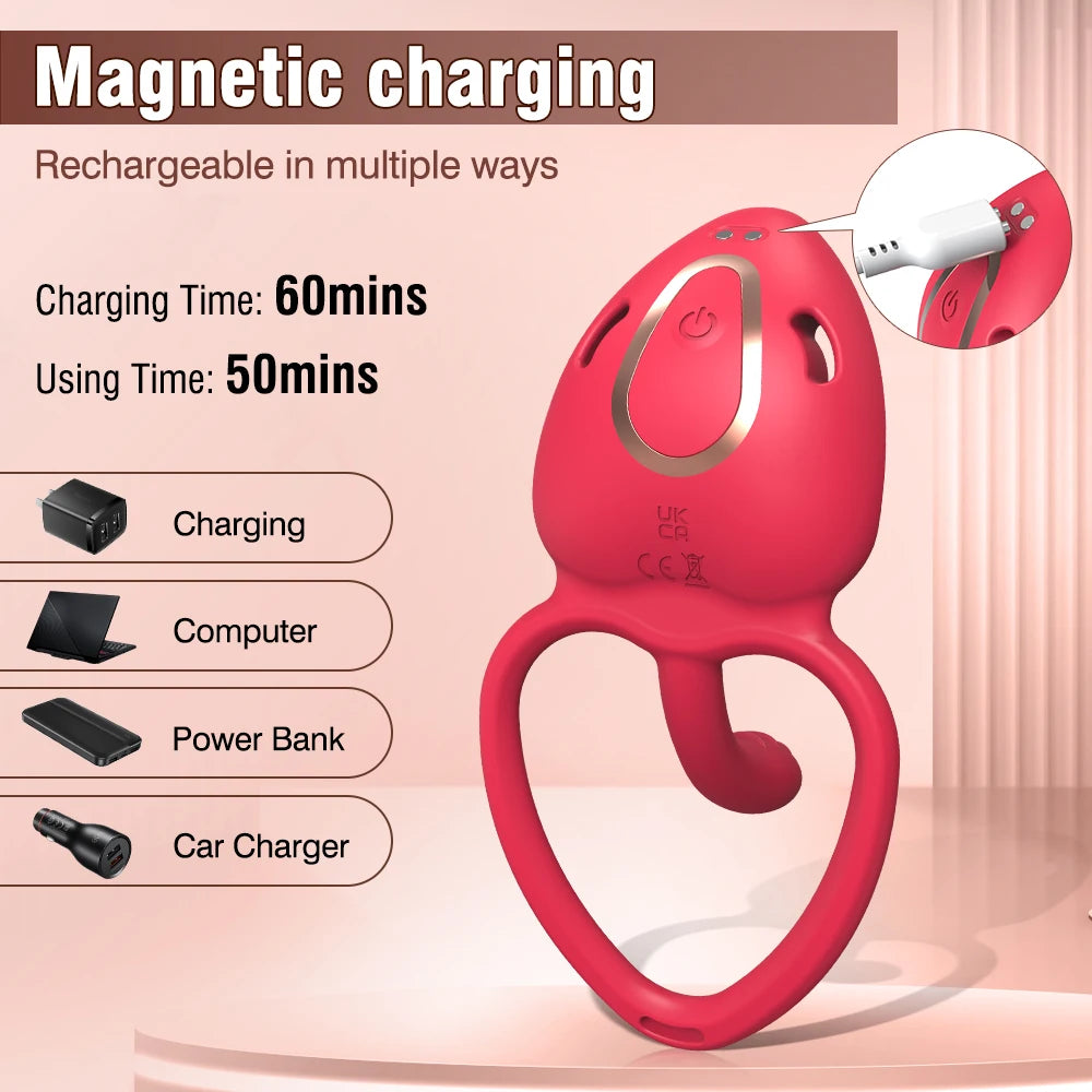 Wearable Panty Vibrator Vibrating Penis Cock Ring APP Remote Control Vibrators Clitoral Stimulator Adult Sex Toys for Women Men