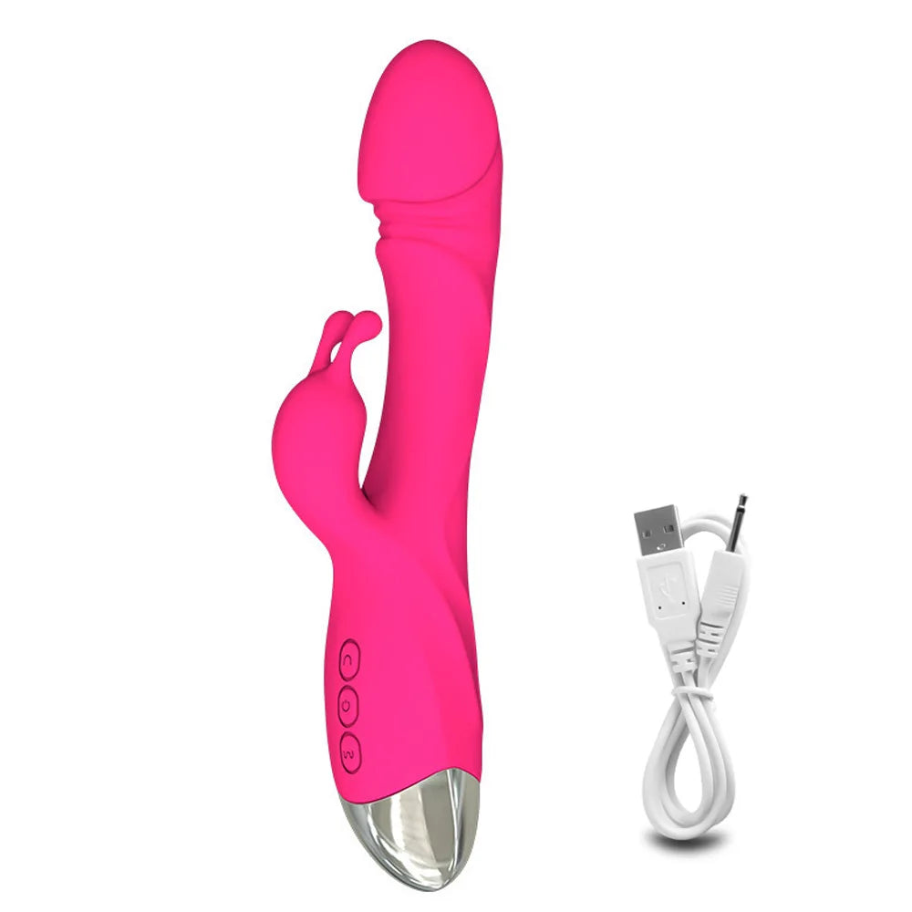 Rabbit Vibrator for Women Powerful G Spot Female Clitoris Stimulator Vagina Nipple Massage Dildo Silent Adults Sex Toy