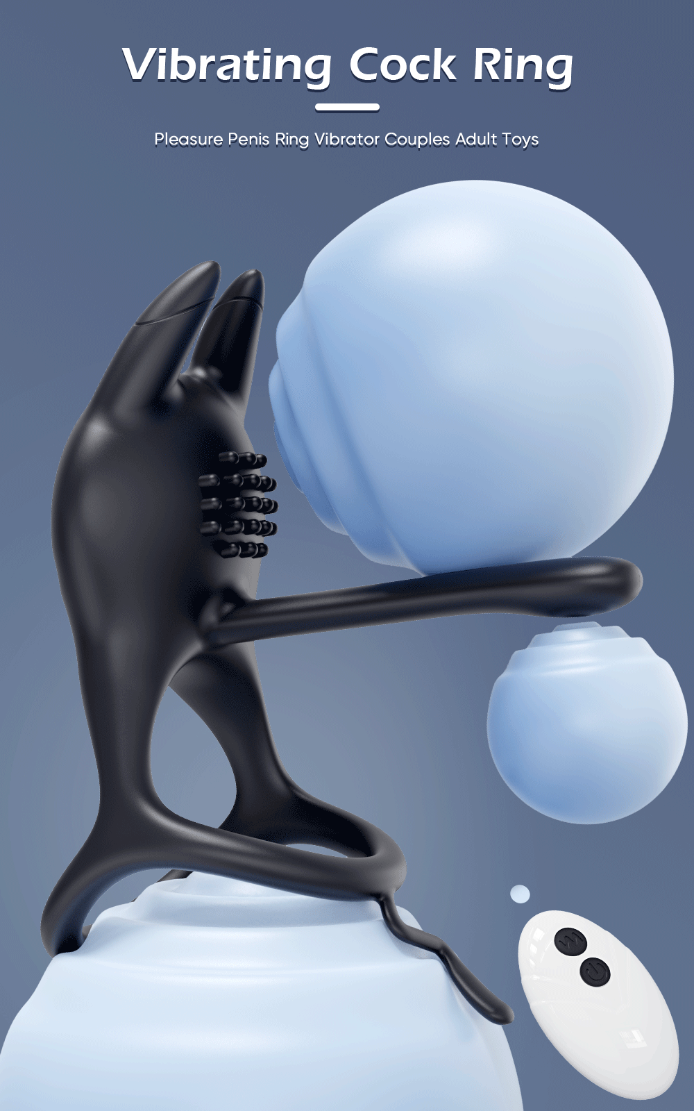 Penis Ring Men Couple Cock Ring Vibrator Ejaculation Delay Vibrating cock Ring Prostate Semen Lock Ring Sex Adult Erotic Toy