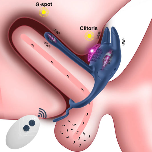 Vibrating Cock Ring for Men Delay Ejaculation Penis Ring Male Penis Massager Vibrator Clitoral Stimulation Sex Toys for Couples