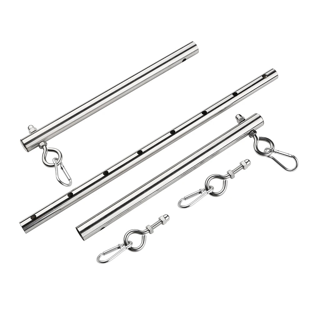 BDSM Bondage Kit Stainless Steel Extendable Spreader Bar Slave Handcuffs Ankle Cuffs Fetish Restraints Set Sex Toys for Couples