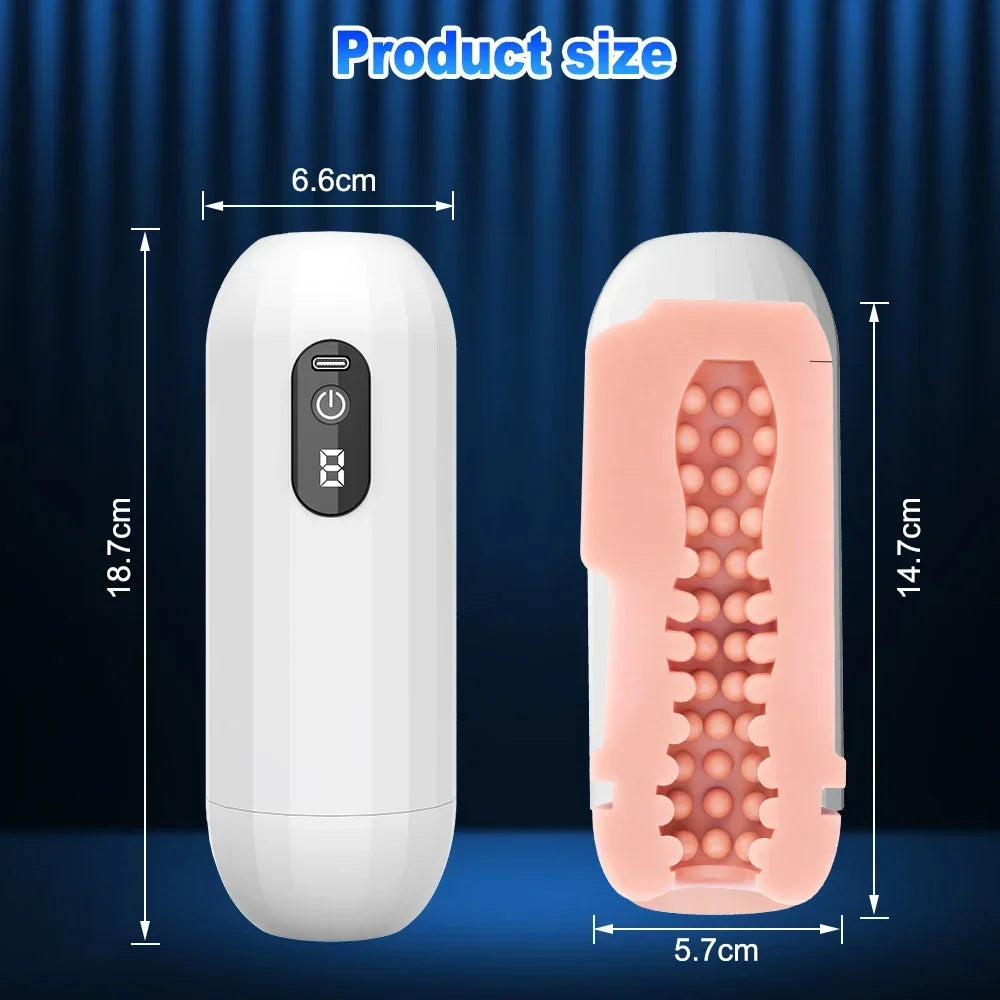 Automatic Sucking Male Masturbator Vibration Blowjob Machine Masturbation Cup Pocket Pussy Penis Pump SexToy Adult Goods for Men