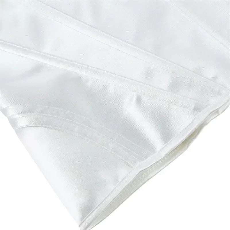 Corsets Bustiers for Women Overbust Corset With Cup Corselet Top Sexy Bridal Costume Long Torso Hourglass Waist Korsett White