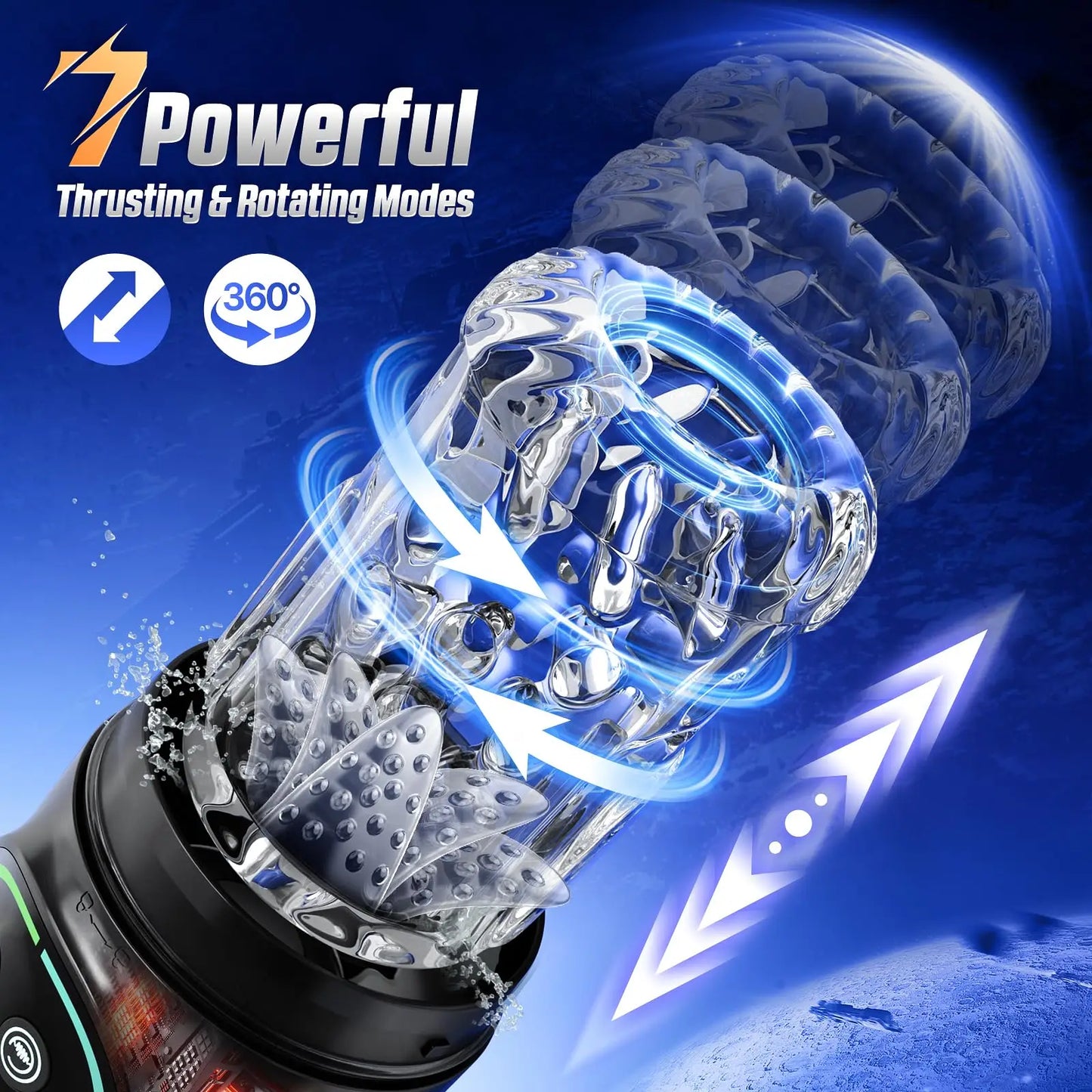 Automatic Male Masturbator with Sucking Vibrating Thrusting Rotating Licking Blowjob Machine Pocket Pussy Stroker Sex Toy Men