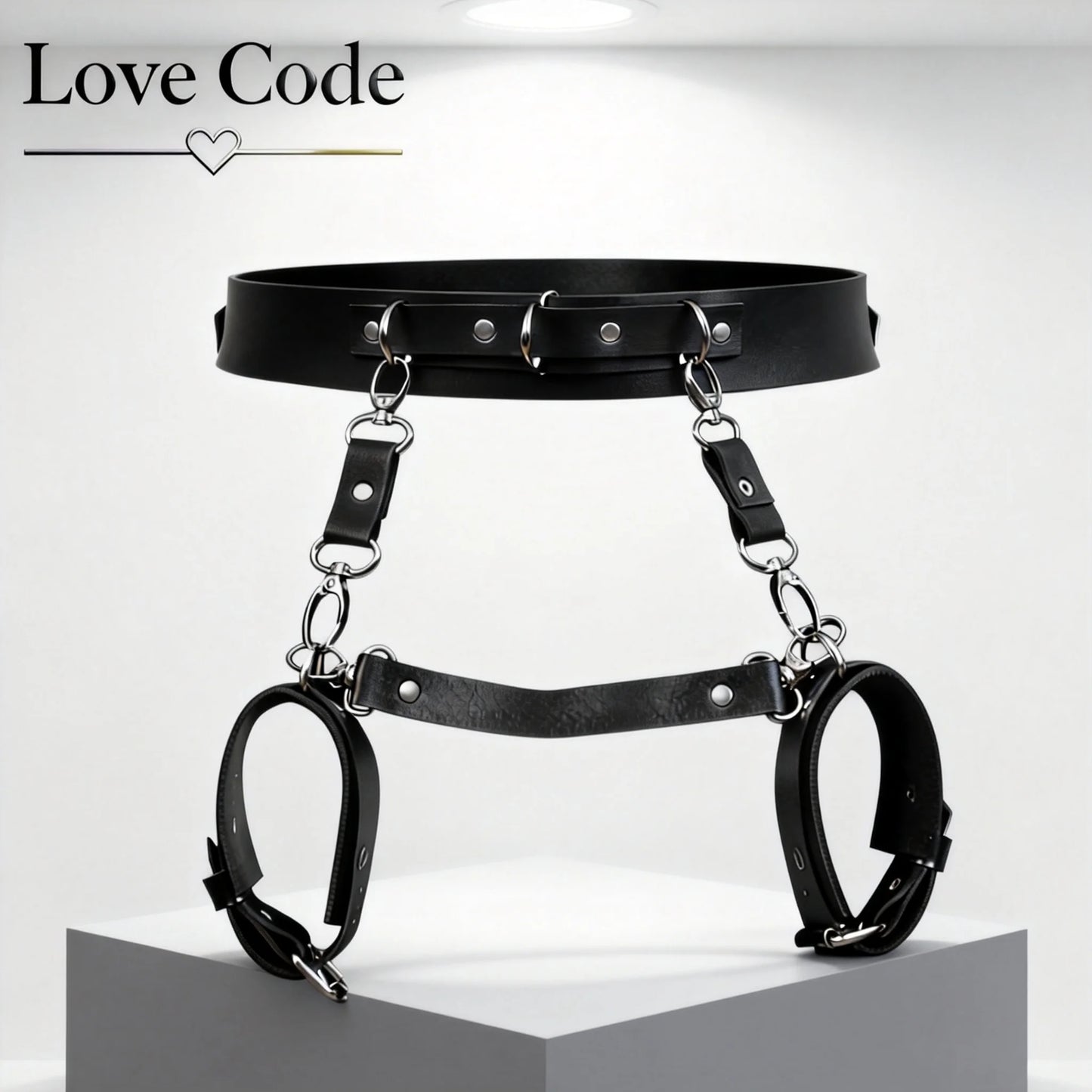 BDSM Bondage  Women's Pop Punk Belt Binding Belt  Handcuffs Bondage Kit  Role Sex Toys For Couples