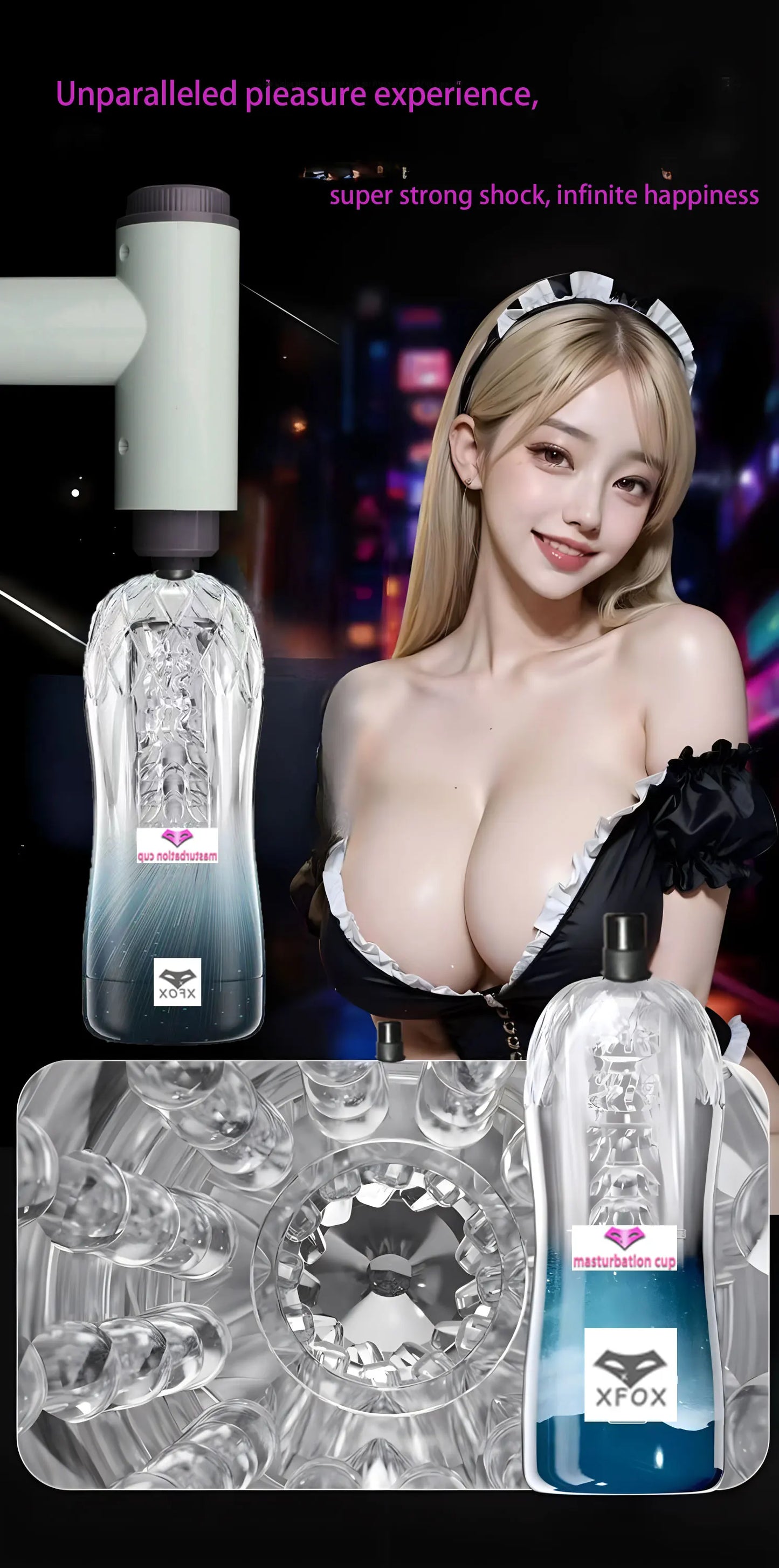Massage Gun Male Masturbator Cup Sex Toys Vagina Adult Endurance Exercise Electric Telescopic vibration Mastubators Cup for Men
