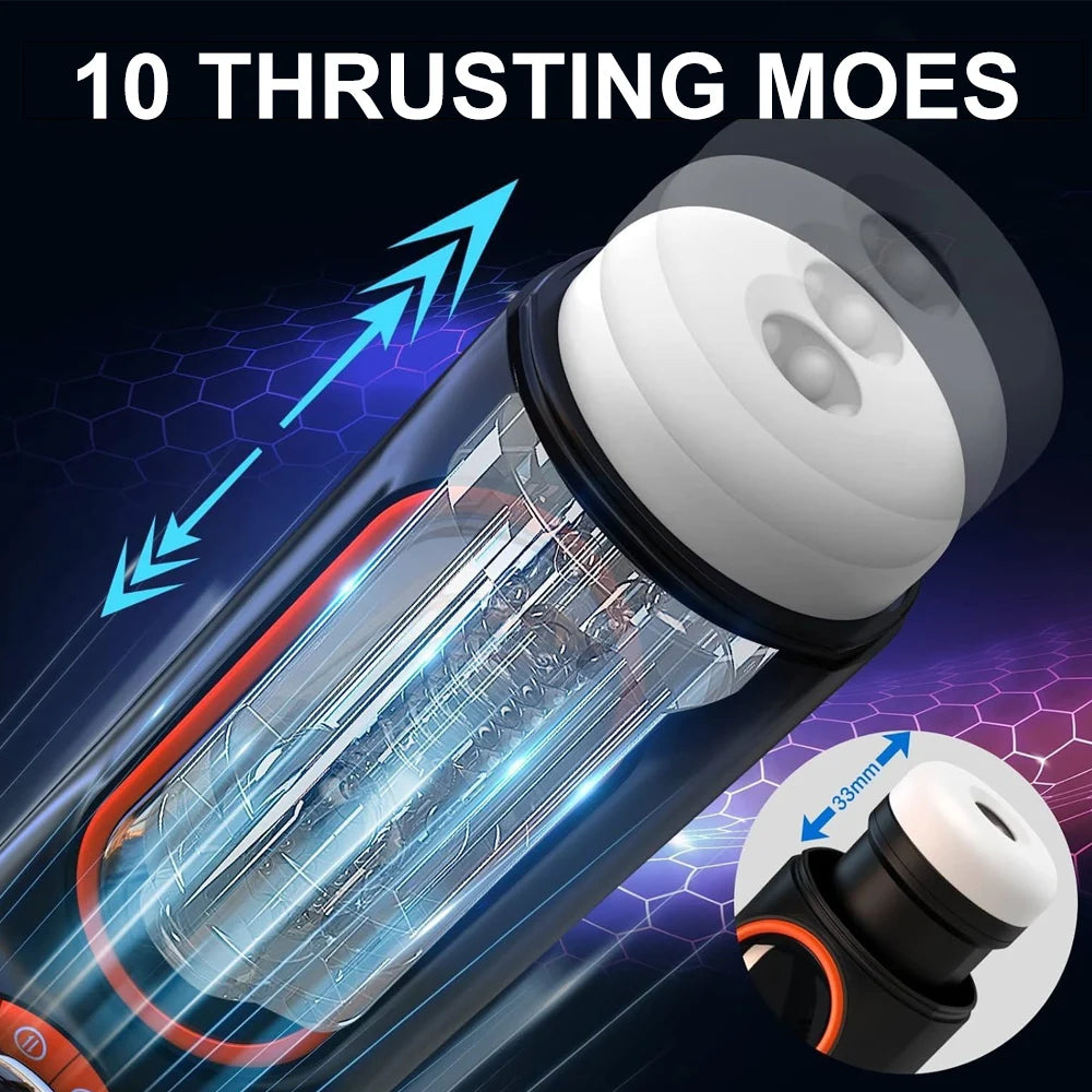 Male Masturbation Cup Blowjob Sex Machine For Men Dick Stroker with Thrusting Vibrating Sucking Modes Sexual Pleasure Tools