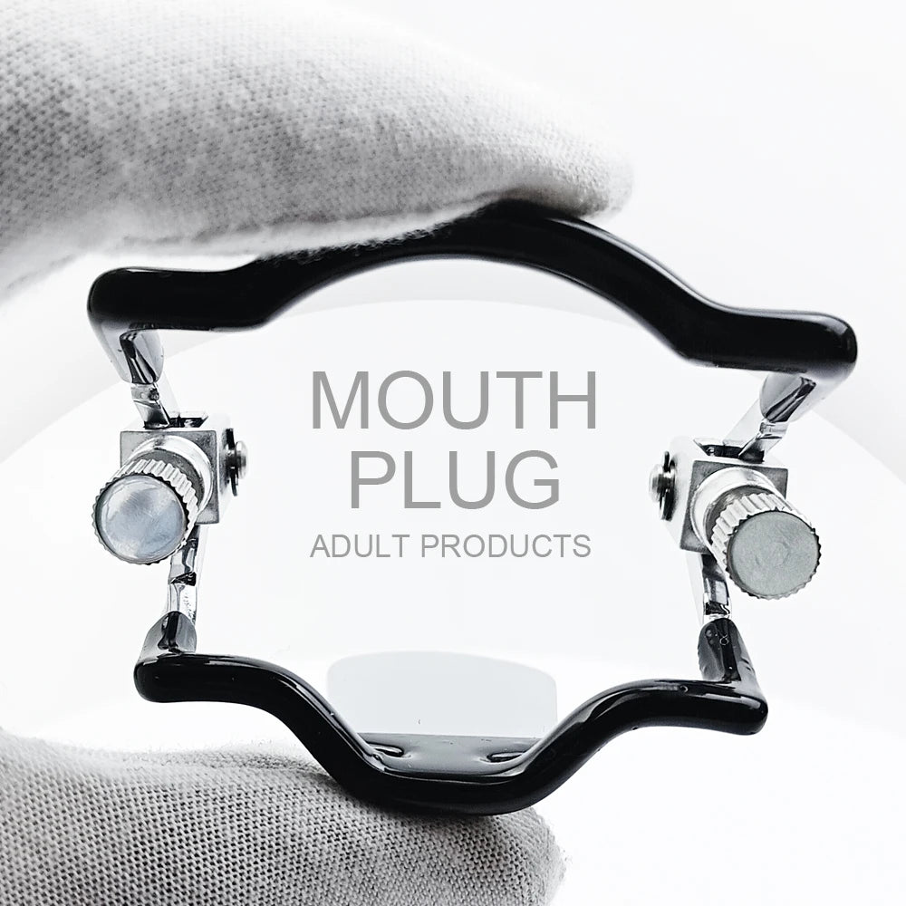 BDSM Stainless steel adjustable mouth plug Slave Deep Throat Gags Restraint Blowjob Gag Mouth bondage Adult Sex Toys for Couples