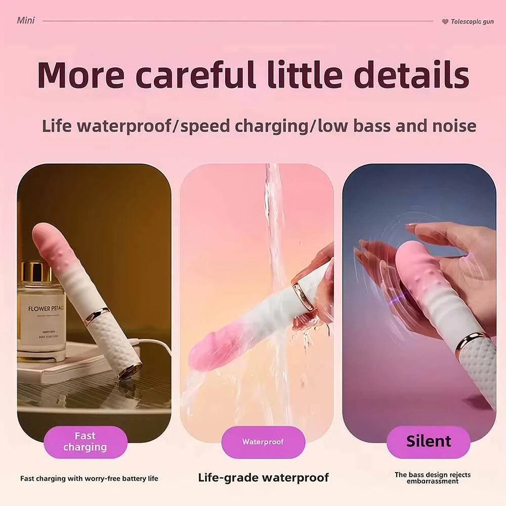 Automatic Telescopic Thrusting Realistic Dildo Vibrator for Women Sex Machine G Spot Clitoral Anal Stimulation Sex Toys Adult 18