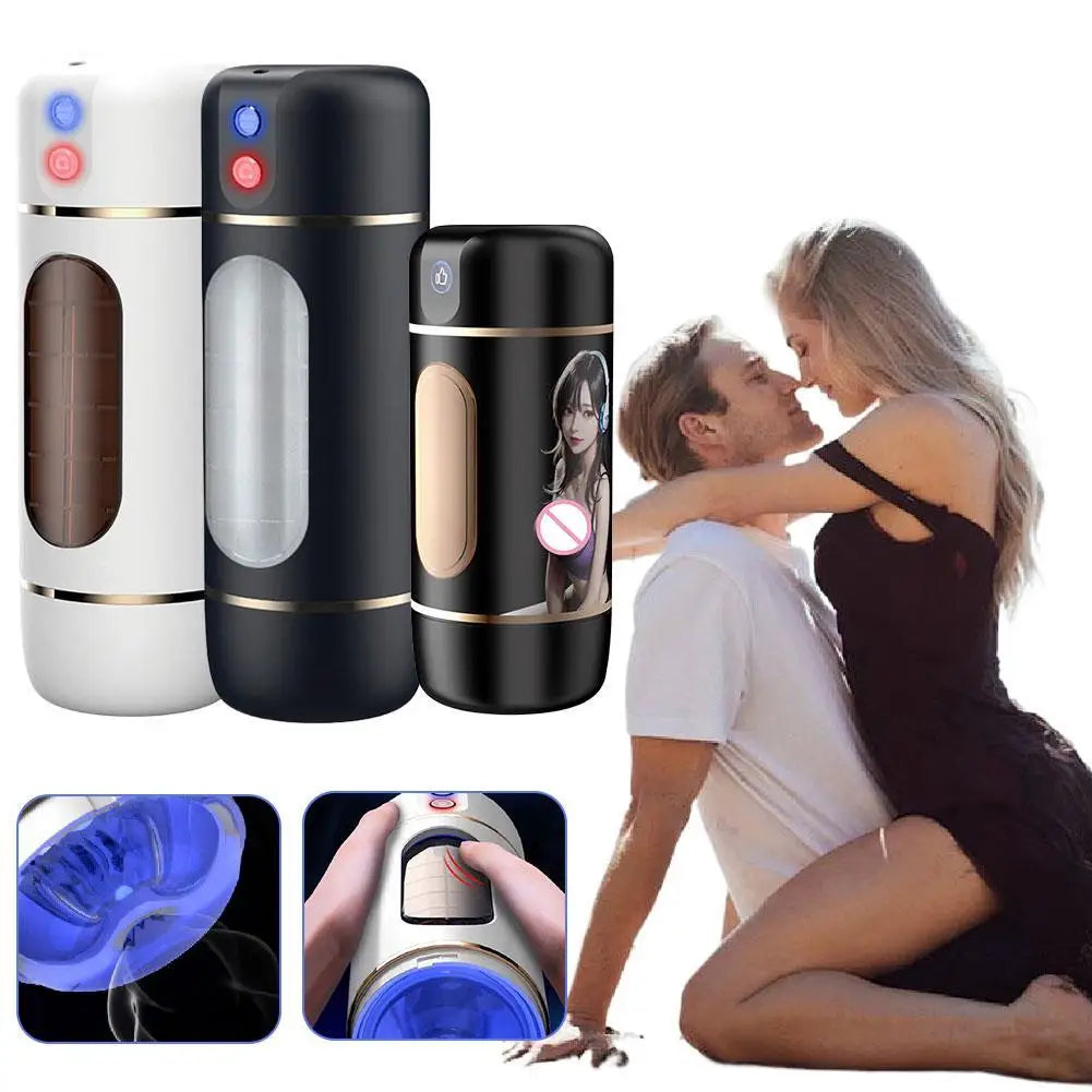 Pocket Pussy Sex Machines Automatic Male Masturbator Cup Realistic Oral Sucking Intelligent Voice Blowjob Sex Toy Adult Products