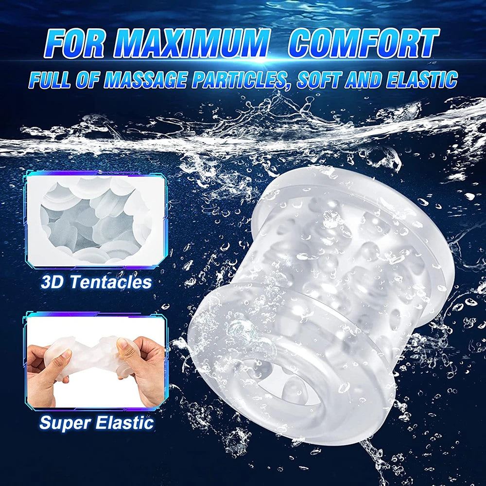 Male Masturbator Automatic Blowjob Sex Machine Hands Free Realistic Vagina Vibrator Pocket Masturbators Cup Sex Toys Adult Game