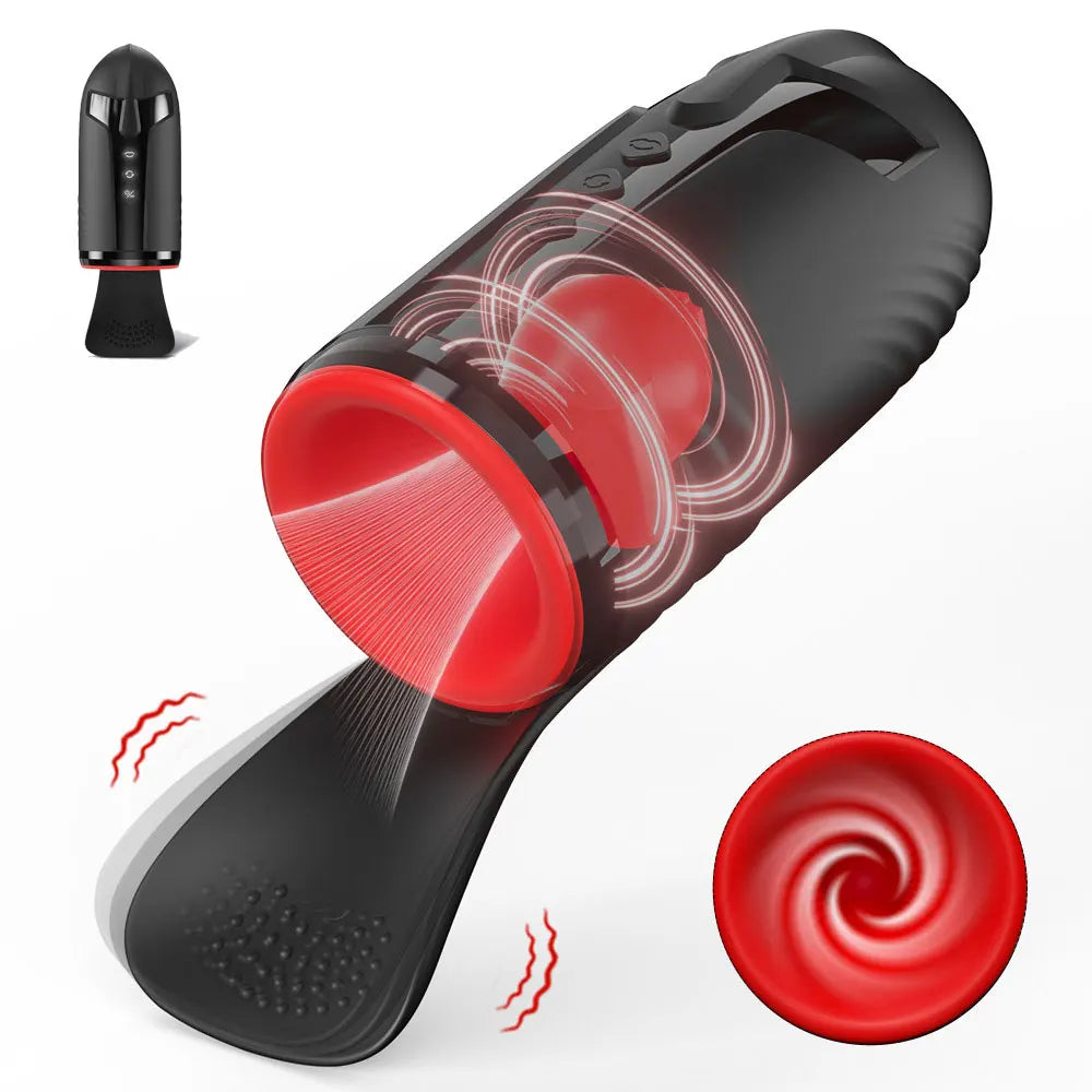 Male Masturbator Penis Training Vibrator Glans Massage Testicle Stimulator Delay Stamina Trainer Blowjob Machine Sex Toy for Men
