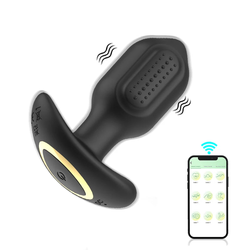 360° Rotation Wireless Control Anal Vibrator APP Bluetooth Butt Plug Men Prostate Massager Male Ass Anal Adult Sex Toys Couples