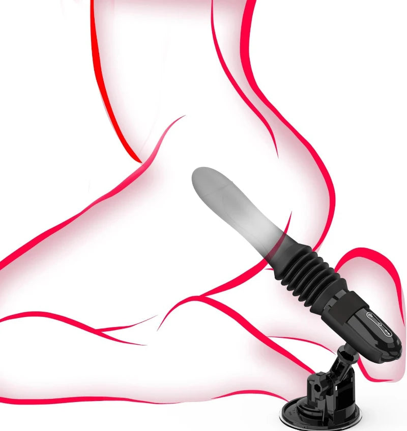Sex Machine Thrusting Big Dildo Vibrator Vaginal G Spot Automatic Up Down Massager Retractable Pussy Adults Sex Toys for Women