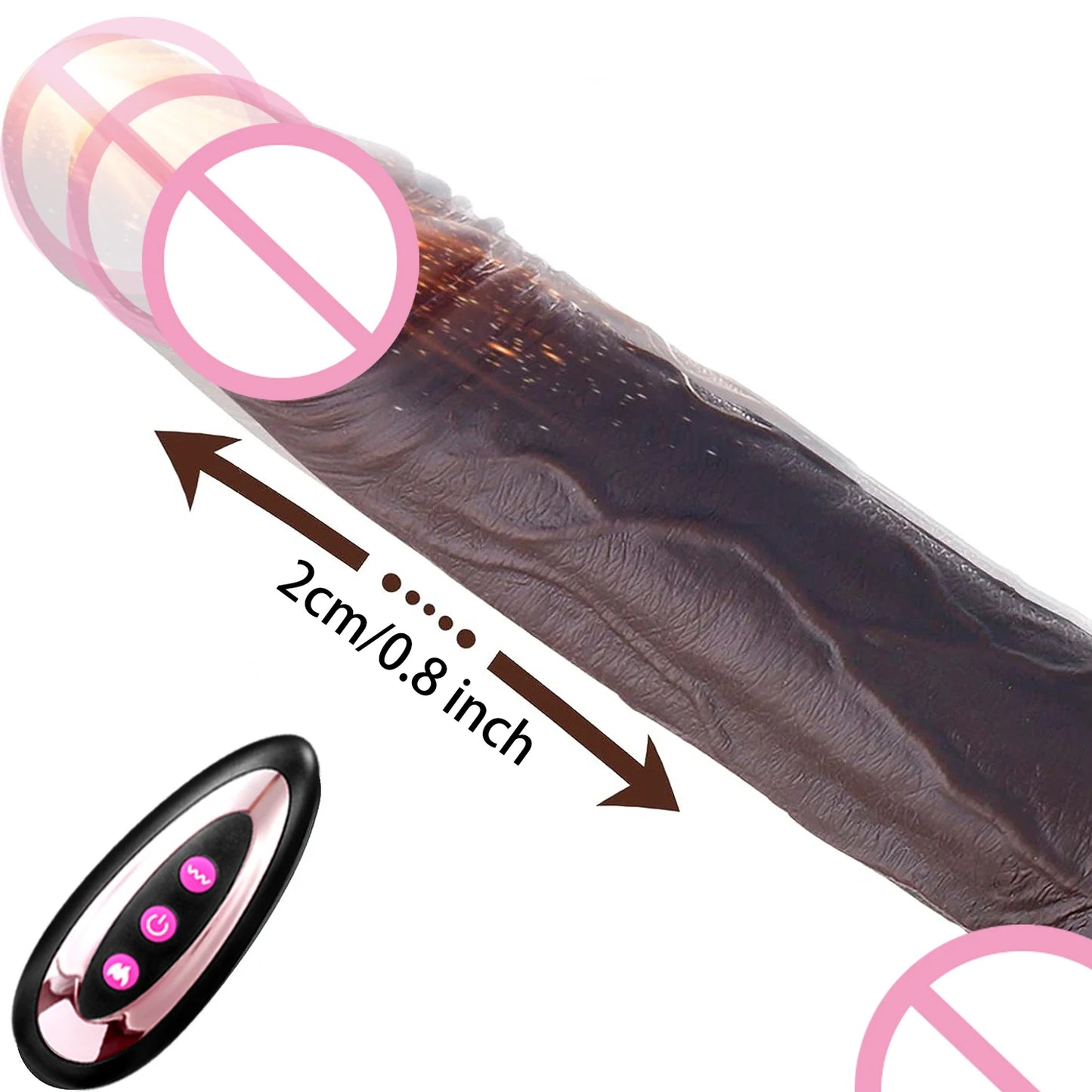 Realistic Dildo Vibrator Heating Big Dick Penis Penetration Anal Telescopic Vibrator Female Vagina Stimulator Sex Toys for Women