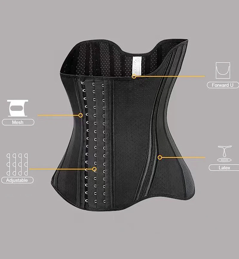 Slimming Sheath Latex Rubber Waist Trainer Cincher Corset Shapewear Belly Body Shaper Modeling Strap Fajas Colombian Girdle Belt