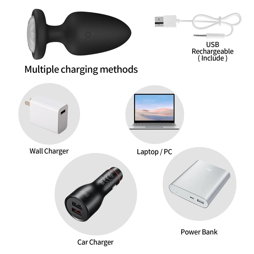 360° Rotation Wireless Control Anal Vibrator APP Bluetooth Butt Plug Men Prostate Massager Male Ass Anal Adult Sex Toys Couples