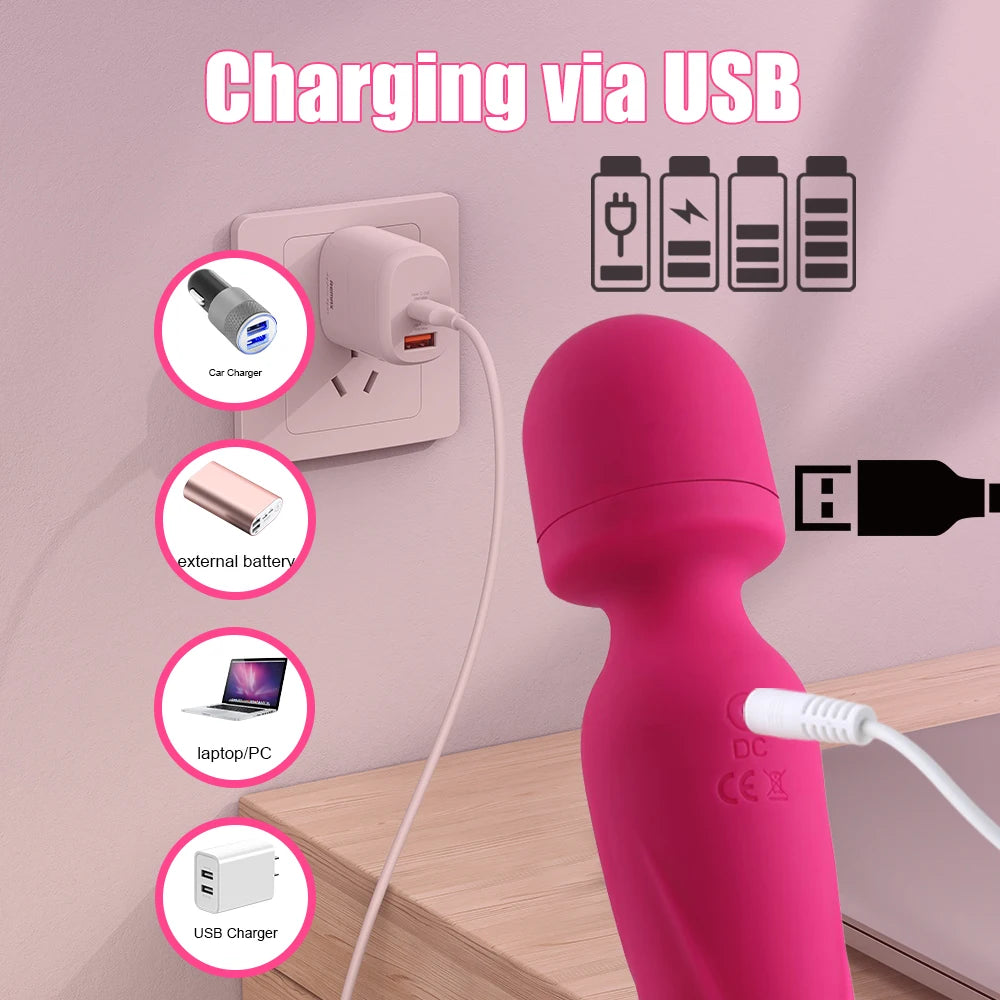 Powerful Vibrator Dildos Wand for Women Clitoris Stimulator G Spot Vibrator for Women Vagina Massager Adult Sex Toys for Woman