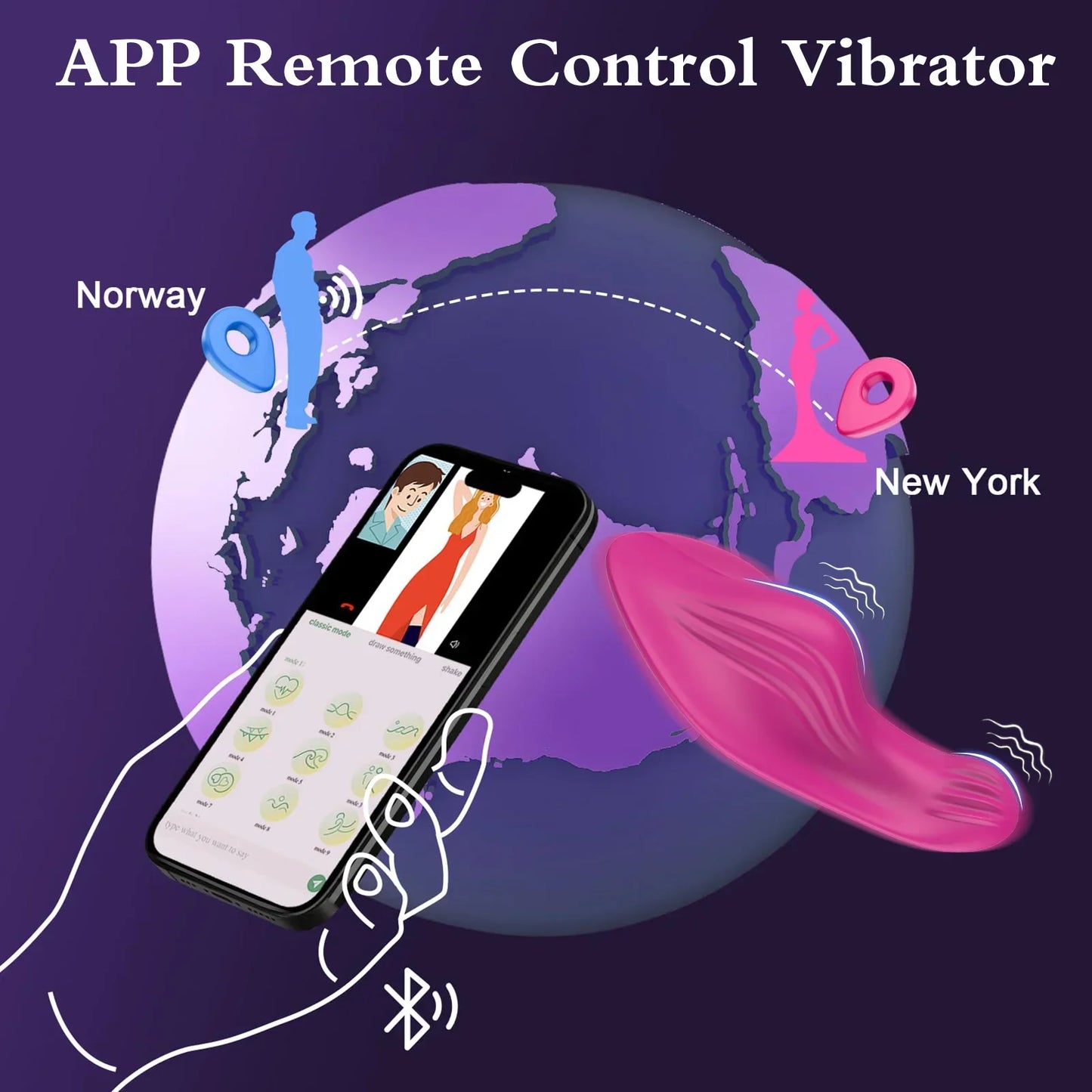 APP Control Clitoris Clit Stimulator Vibrator Women Wearable Vagina Massager Vibrator Female Masturbation Sex Toy for Adult