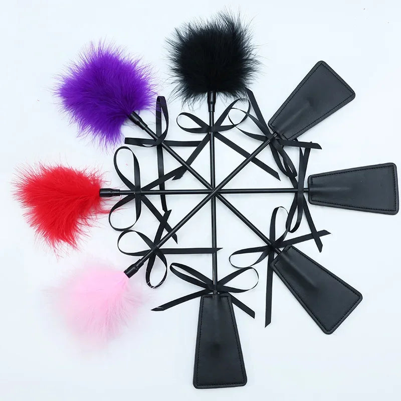 BDSM Flirting Clitoris Tickle Whip Spanking Feather Bondage Slave Erotic Accessory SM Couple Adult Game Sex Toys