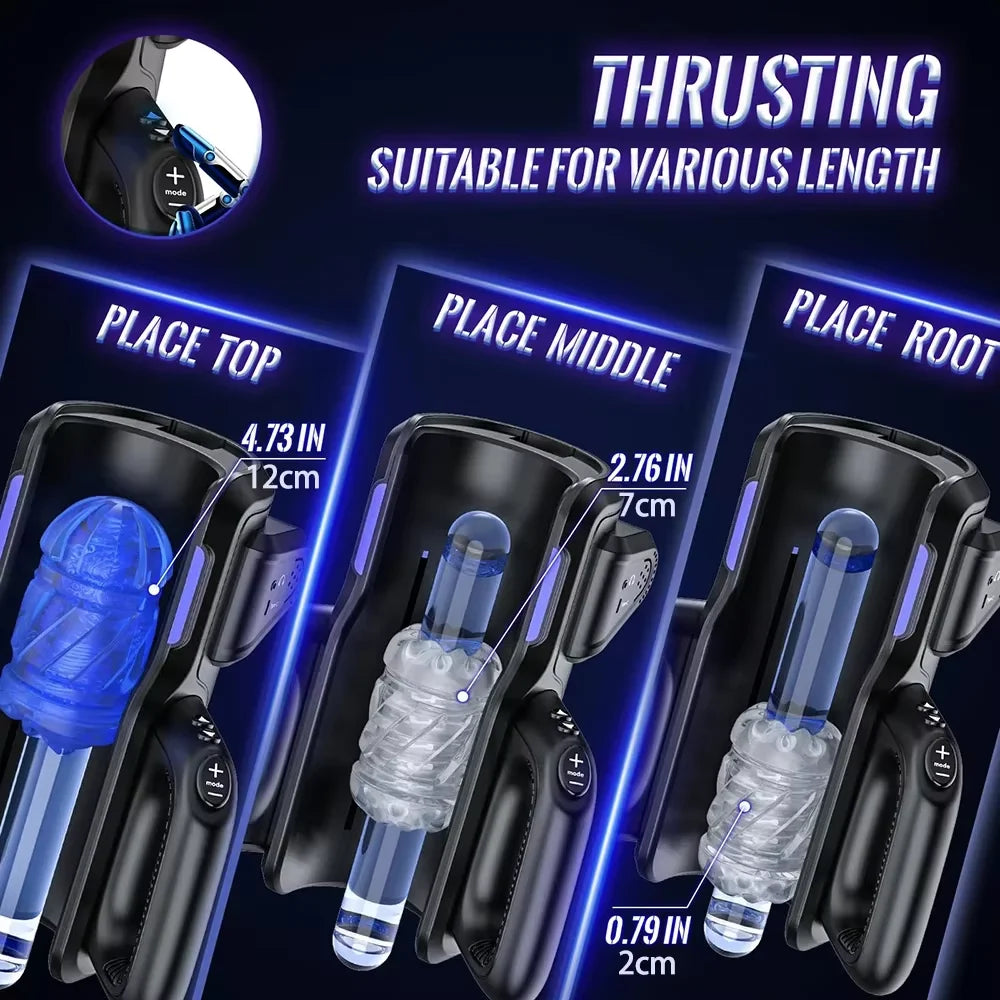 Dual Handles Leten King Sex Machine Electric Thrusting Male Masturbator Orgasm Adult Toys Penis Stimulator