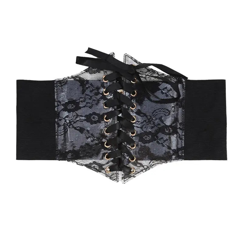 Fashionable Waistband Women's Lace-up Corset Belt, Retro Style For Ladies Suitable For Casual Wear And Special Occasions