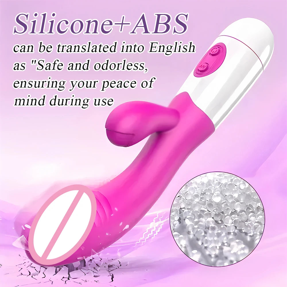 Powerful Rabbit Vibrator Dildo Dual Vibration G Spot Clitoris Stimulation Masturbators Vaginal Massager Adult For Women Sex Toys