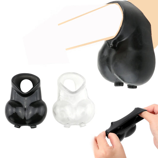 Penis Ring For Men Delay Ejaculation Erection Sex Product Scrotum Sleeve Dick Enlarger Ring Cock Cage Male Chastity Belt Sex Toy