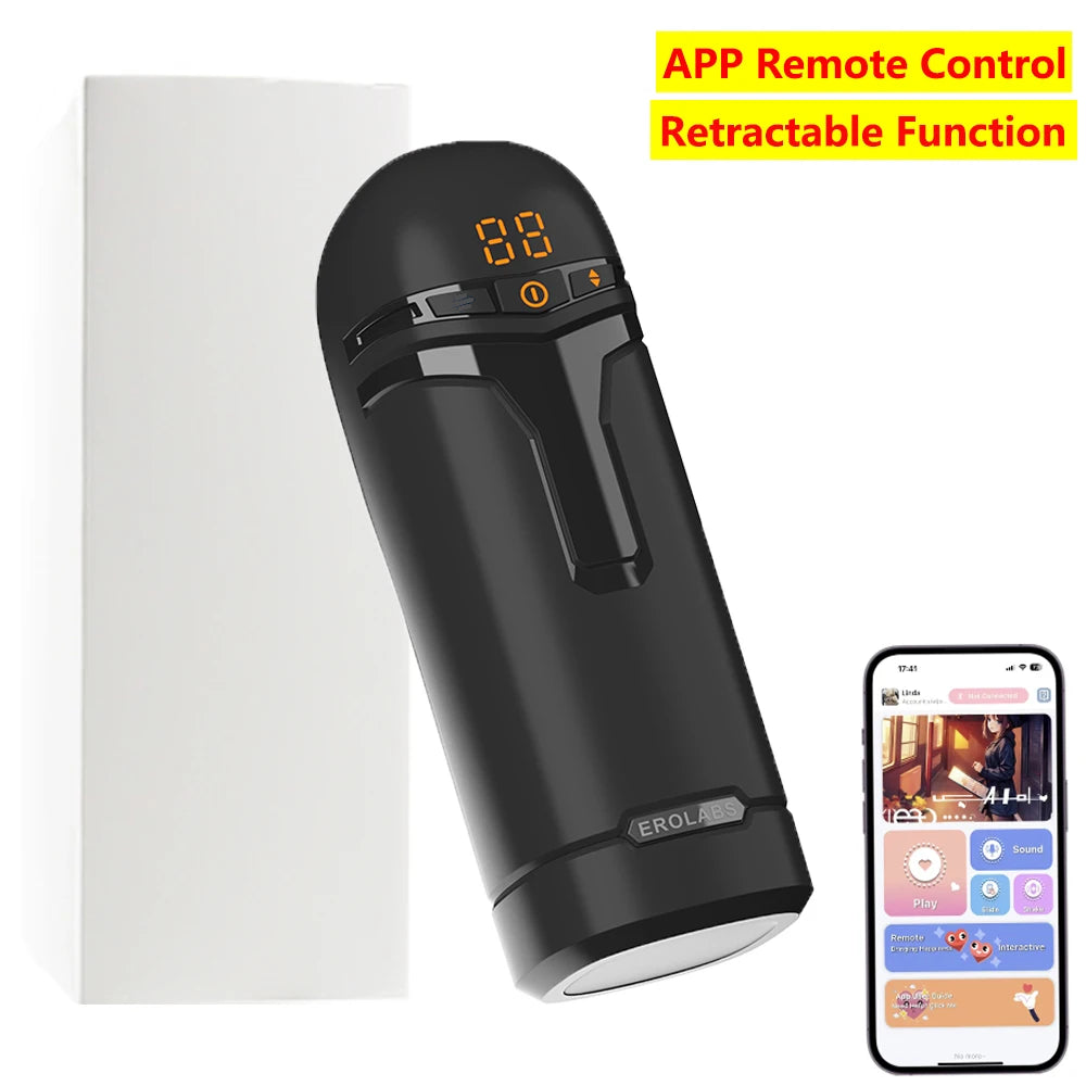 Male Masturbator Penis Pump Sex Toy for Men 9 Sucking & 9 Thrusting & 9 Vibrating APP Controlled Adult Toys Pocket Pussy 18+