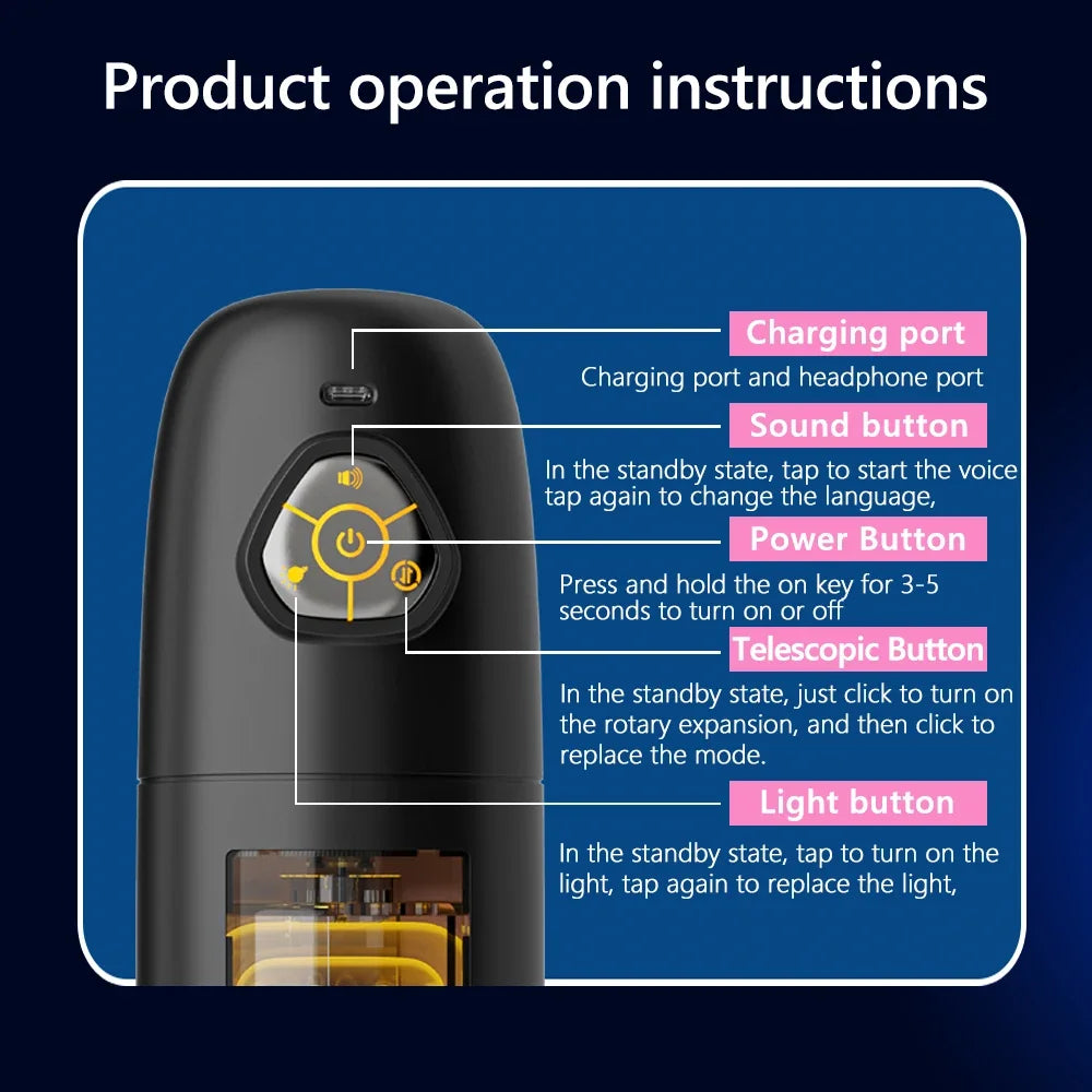 Male Masturbators Automatic Sucks Sex Machines 8 High-Speed Penis stamina Magnify Trainer Vagina Blowjob Adult Sex Toy for Men