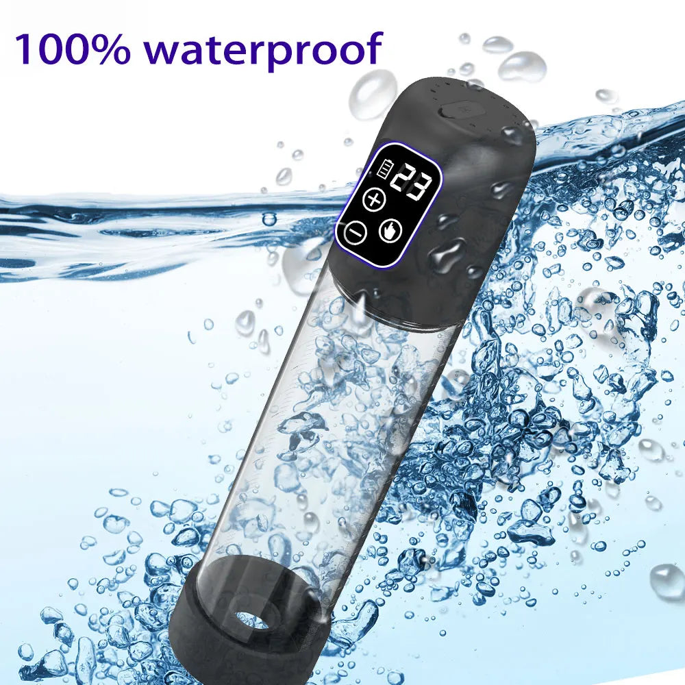 Hydro-Powered Penis Pump - Water-Assisted Enlargement  System for Increased Size, Firmness & Strength  Conditioning, Eco-Frien