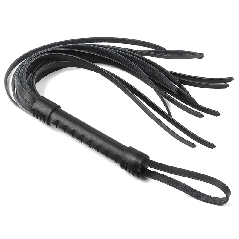Erotic Leather Flogger BDSM Butt Whipping Adult Sex Games Flirting Crop Outdoor Training KnightHorse Whips Party Supplies