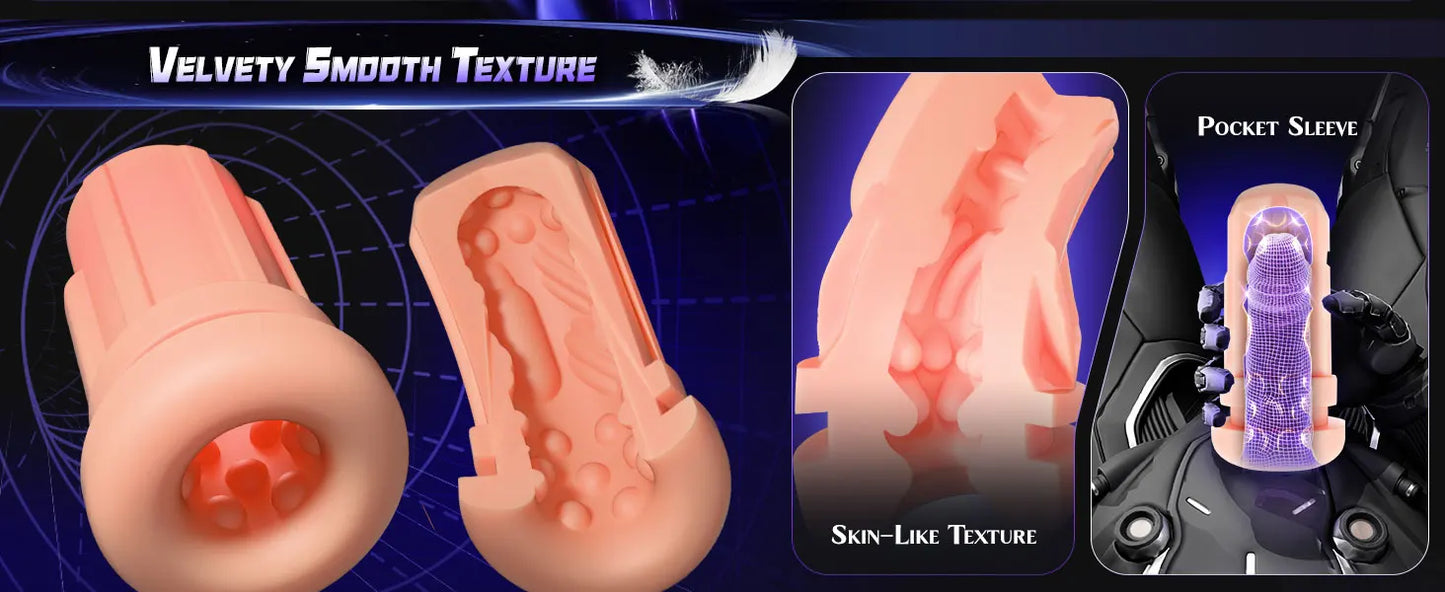 Male Masturbator Penis Pump Adult Sex Toys with 4 Sucking 9 Vibration Modes LED Display Pocket Pussy Realistic Vagina for 18 Men