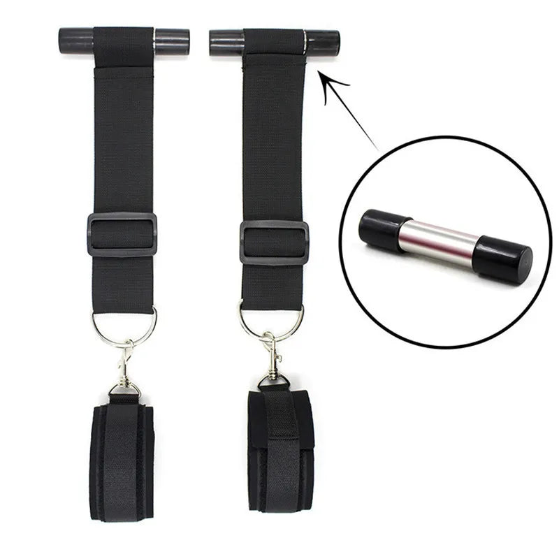BDSM Harness Adjustable Handcuffs Hanging On Door Sex Bondage Restraints Flirting Sex Toys For Woman Bondage Gear Adult Sex Shop
