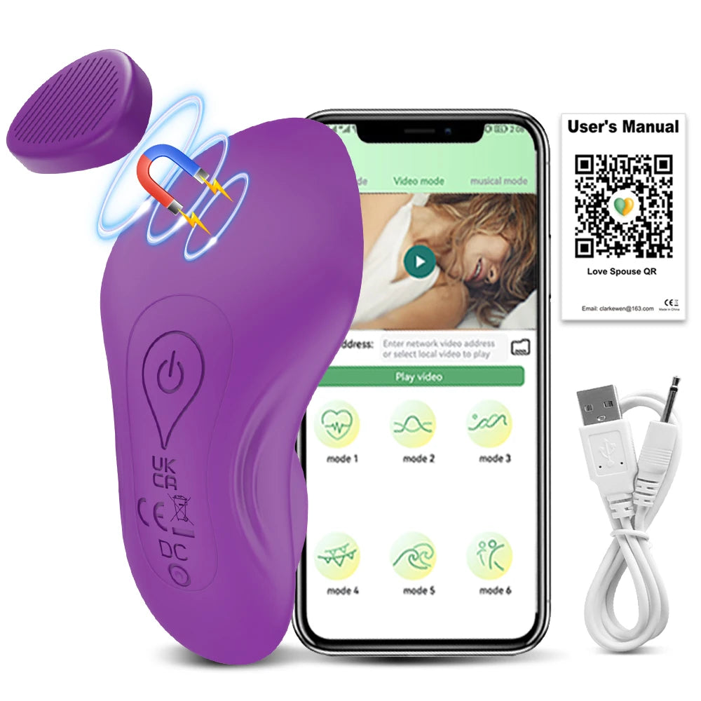 APP Wearable Vibrator for Women Bluetooth Control Egg Clit Stimulator Magnetic Wear Vibrating Female Masturbator Sex Toys Adults