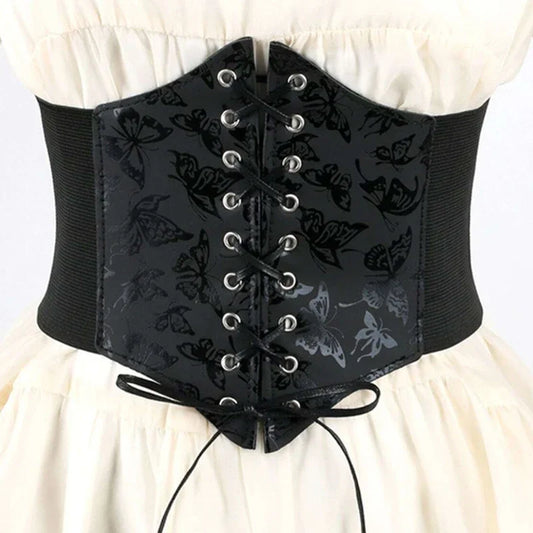 Sexy Women's Corset Body Shapewear Wide Leather Belt Cummerbunds Strap Belts for Women High Waist Slimming Corsets and Bustiers