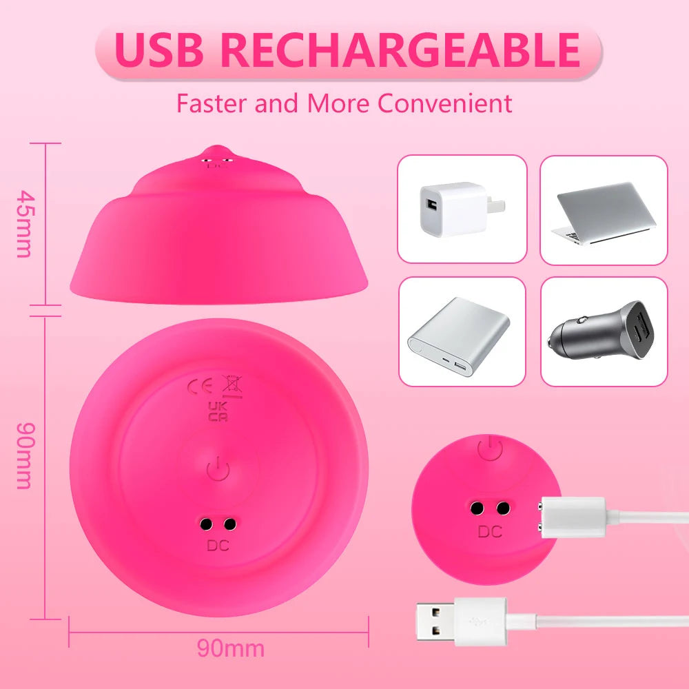 Nipple Toy Vibrator for Women APP Remote Control Nipple Clamps Sucking with 10 Vibrating Breast Stimulation Sex Toys for Couples