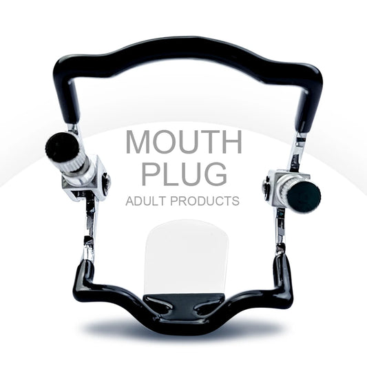 BDSM Stainless steel adjustable mouth plug Slave Deep Throat Gags Restraint Blowjob Gag Mouth bondage Adult Sex Toys for Couples
