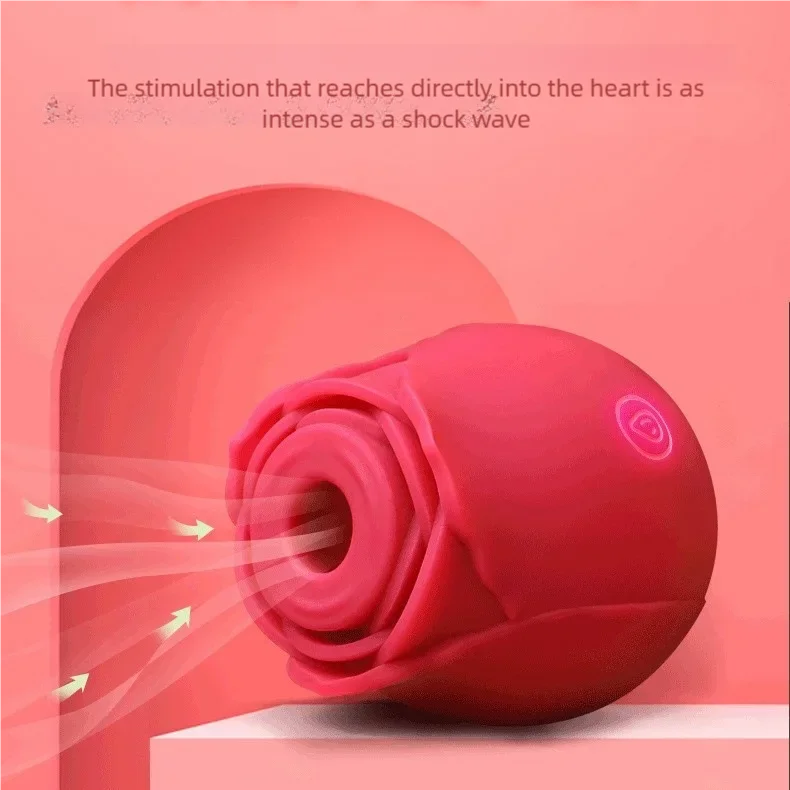 3-in-1 Nipple Clitoris Stimulation Sucking Toys Vibrators Dildos 10-Frequency Vibrators Rose Design Sex Toys - GIOIO