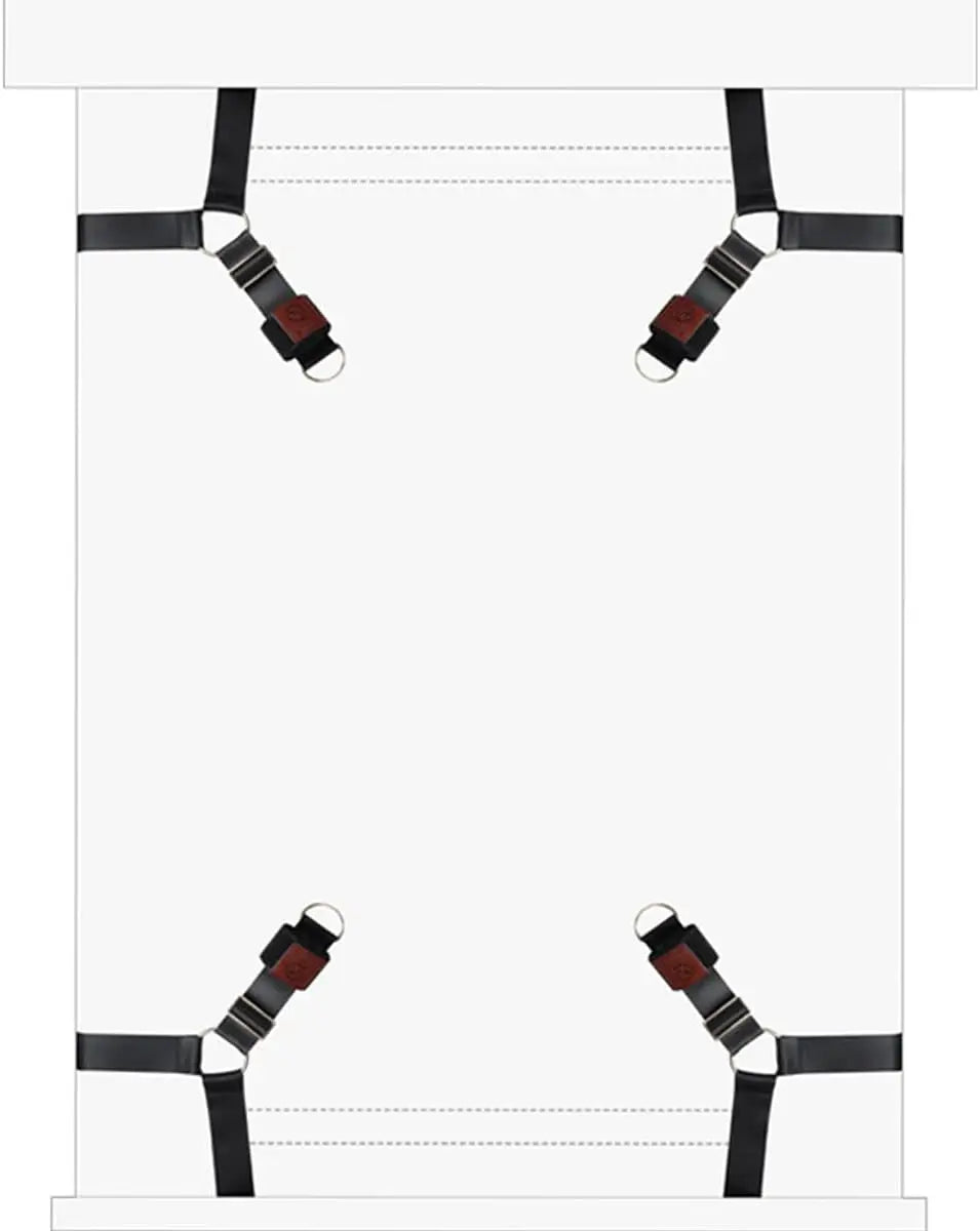 BDSM Bed Restraint Kit  Sex Bondage Adult Toys for Couples with Handcuffs Wide Strap, Adjustable Length  Quick Installation