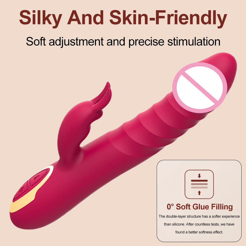 Erotii Thrusting Vibration Rabbit Clitoral Vibrator