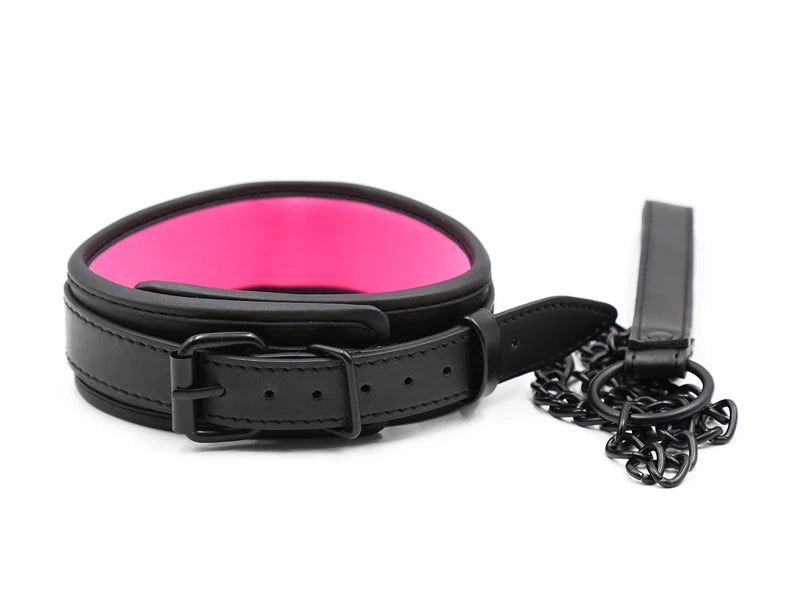 Bdsm Collar Leather Iron Chain Link Bdsm Slave Collars Bondage Collar Bdsm Sex Toys For Women Couples Adults Sexy Toys Sex Shop