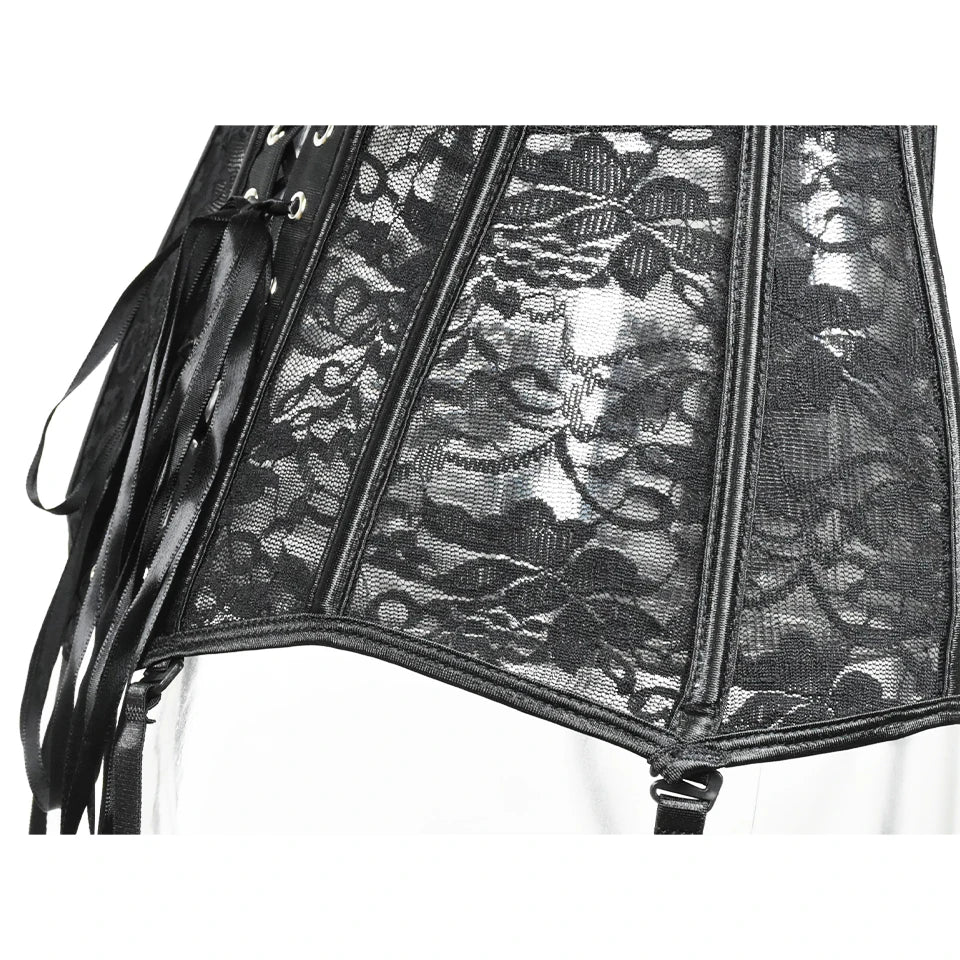 Corset Sexy Gothic Clothing Underbust Bustiers Lace Slimming Sheath Corsage Modeling Strap Waist Bodice for Women Plus Size
