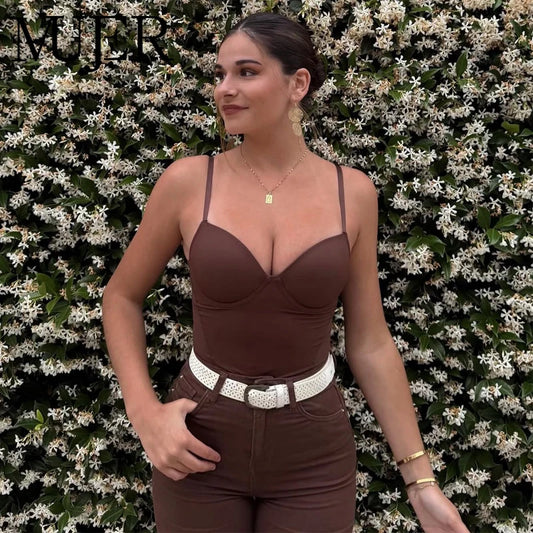 MUJER Sexy Corset Crop Top Woman Camisole Backless Short Tops for Women Sleeveless Bustier Tops Women Straps Tube Top Female