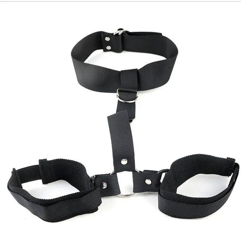 BDSM Couple Nylon Sex Toys Bondage Gear Restraints Women Collar Fetish Sex Products Adult Games Slave Neck Handcuffs Sexshop
