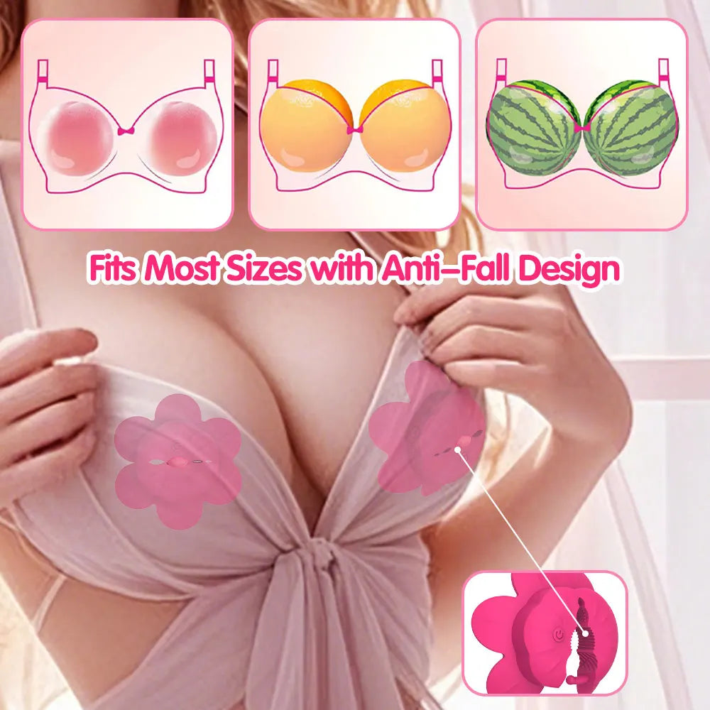 Nipple Toys Sex Vibrator Silicone Lightweight Invisible Nipple Toy Vibrating Nipple Clamps Adult Sex Toy for Women Couples