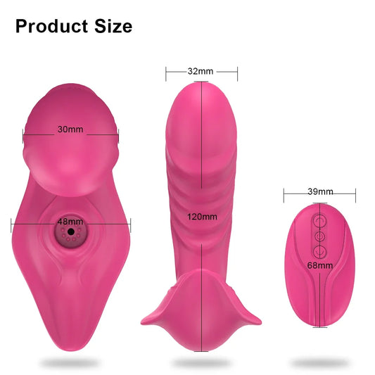Rechargeable Clitoral Stimulator with Wireless Remote Control