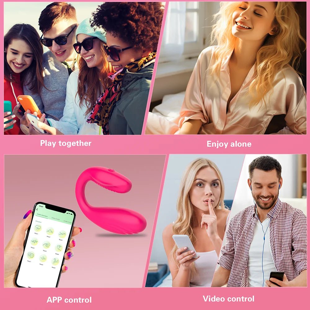 Sex Toys APP Vibrator Bluetooth Dildo Female for Women Wireless Remote Control Vibrators Wear Vibrating Love Egg Toy for Couple